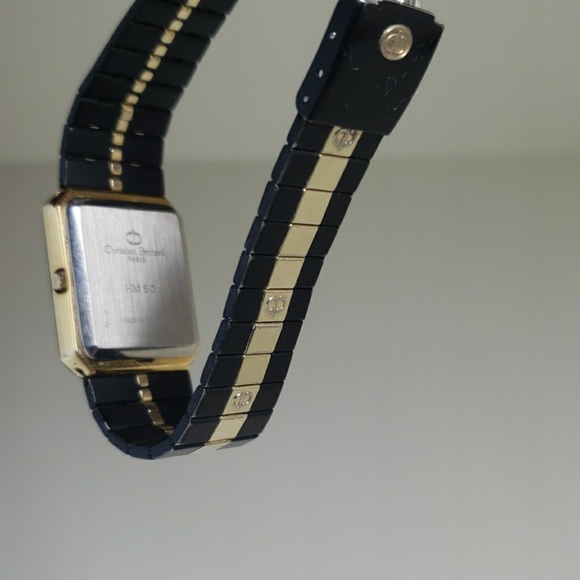vintage CHRISTIAN BERNARD black & gold tone watch - Picture 5 of 7